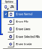 Меню режимов использования инструмента Eraser Tool