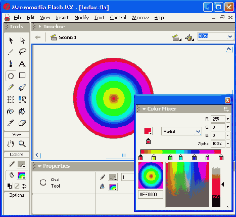 Панель Color Mixer (формат для